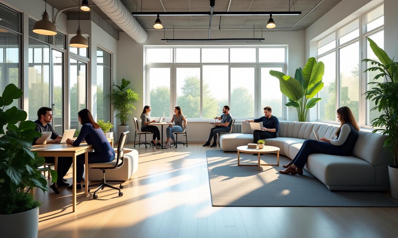 Modern office interior with collaborative space