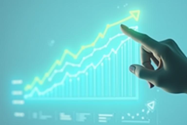 Upward trending graph showing performance